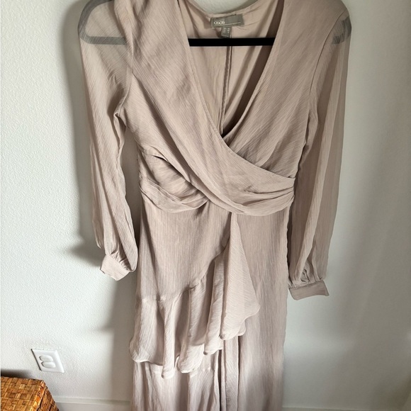 ASOS Dresses & Skirts - Bohemian Occasion Dress from ASOS in Taupe with Long Sleeves in size 6